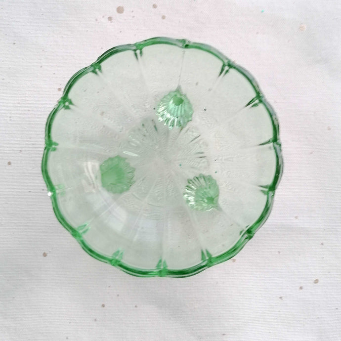 Green Glass trinket dish