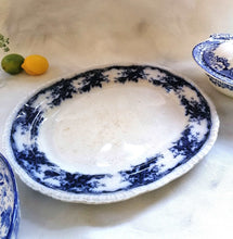 Load image into Gallery viewer, Antique Blue & White Oval platter