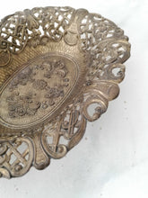 Load image into Gallery viewer, Ornate Italian Brass Bowl/Tray
